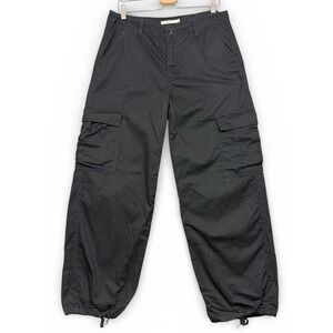 Levi Strauss 94 Baggy Cargo Pants Womens 30x29 Black Grunge Y2K Skate Modern